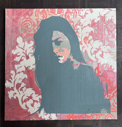 Her Again! Gemälde, 100 x 100 cm