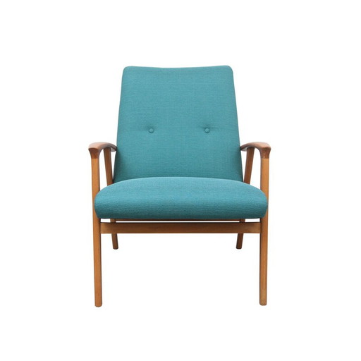 Fauteuil vintage restauré Petrol - 1950s