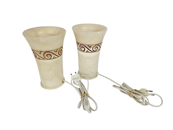 Image 1 of Massive - Alabastro - Made in Spain - lámparas de mesa (2) - años 70