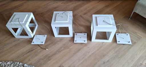Jan des Bouvrie lampes cube 3x
