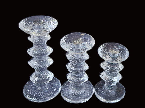 Image 1 of Iittala - 3 Festivo candlesticks by Timo Sarpaneva