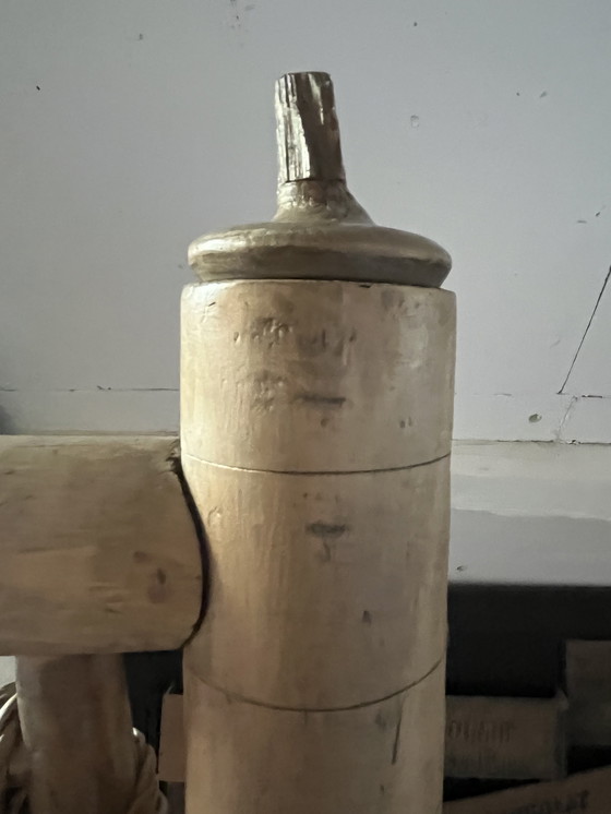 Image 1 of 6 Stühle aus Holz und Seil, die Adrien Audoux und Frida Minet zugeschrieben werden