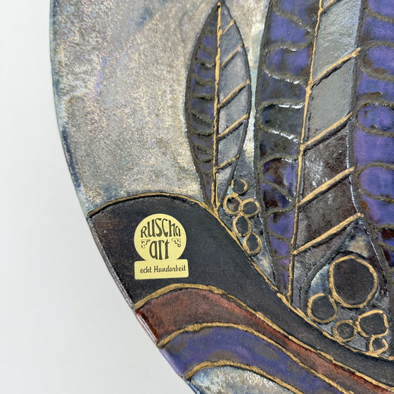 Image 1 of Ruscha Handarbeit Ceramic Wall Plate, 1970s Germany
