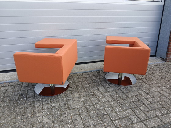 2 fauteuils pivotants Offecct Solitaire - Alfredo Häberli – Chaises pivotantes, Textile, Metal (photo 9 of 13)