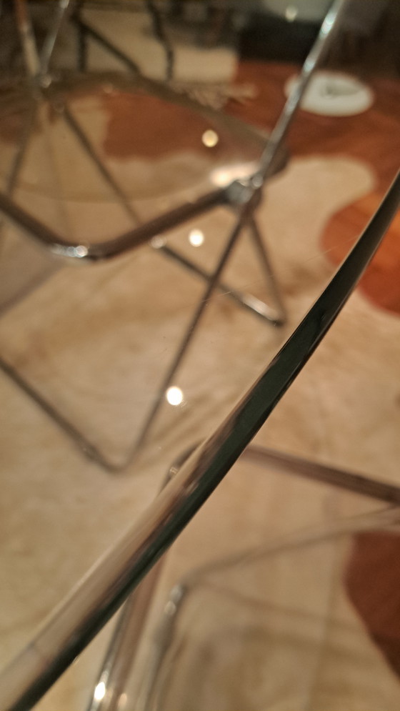 Image 1 of Table en verre vintage de style Jacques Dumond