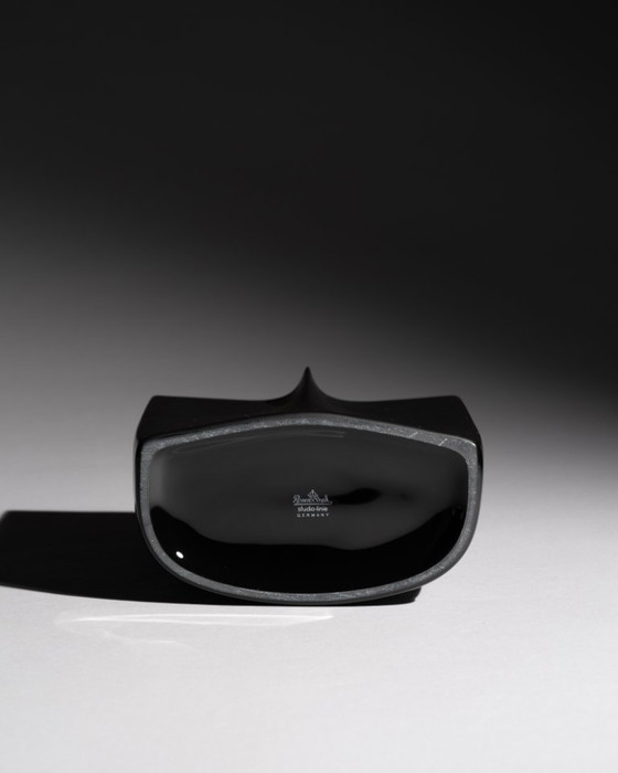 Image 1 of Rosenthal Studio-Line “Owl” Vase Wolf Karnagel 60s Porcelaine Noire Modernism