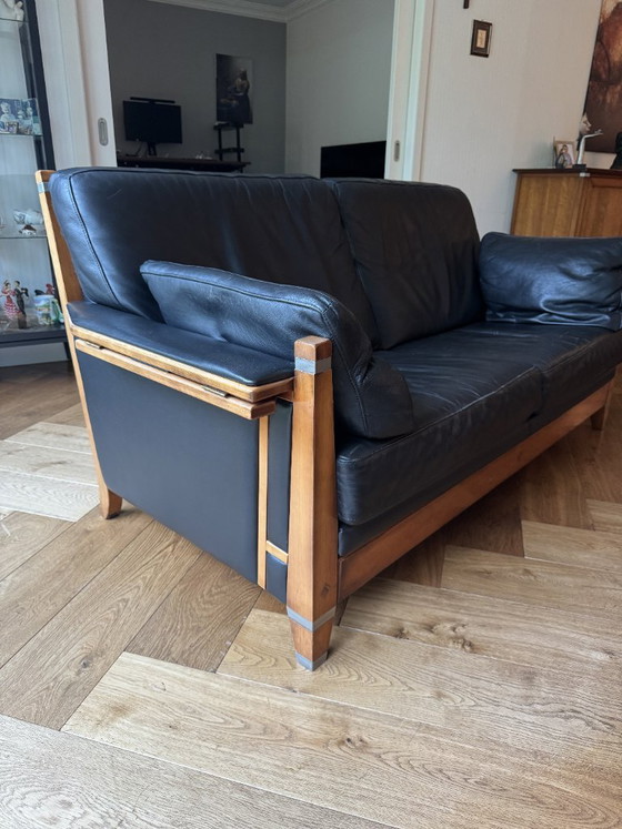 Authentisches Design Schuitema 2 Sitzer Ledersofa - Unbeschädigt - – 2 Sitzer Sofas, Wood, Leather (photo 12 of 18)