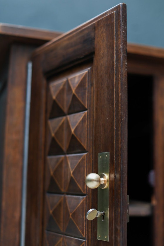 Image 1 of Charles Dudouyt Oak Credenza - 1950s French Mid-Century Modern Furniture