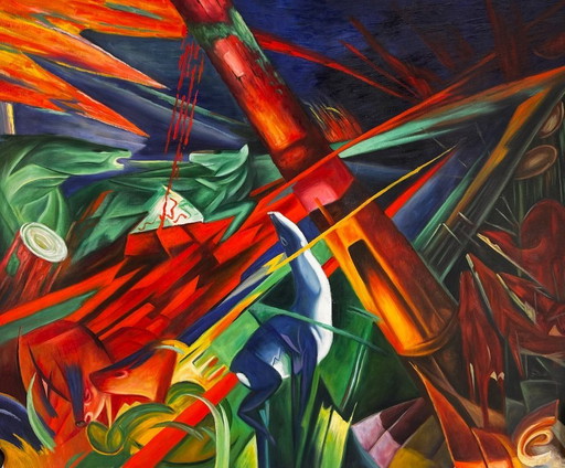 Tierschicksale (1913) - Franz Marc - hand-painted oil on canvas (rolled)
