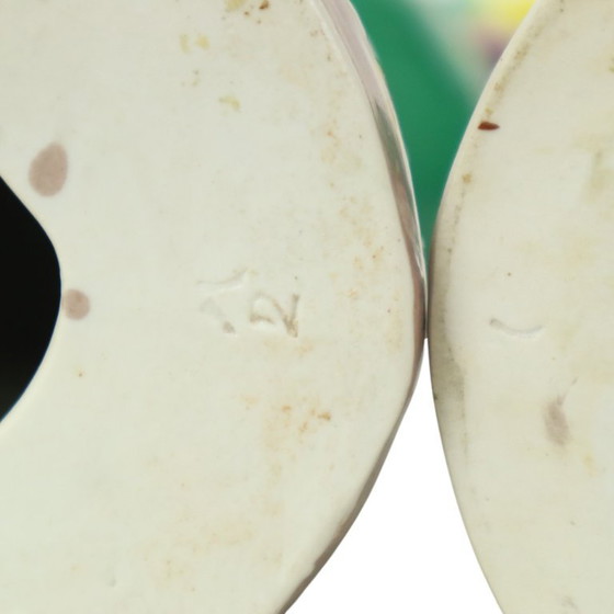 Image 1 of Coq en porcelaine polychrome émaillée