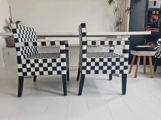 HANDED BY armchairs 2 pcs chess strap block