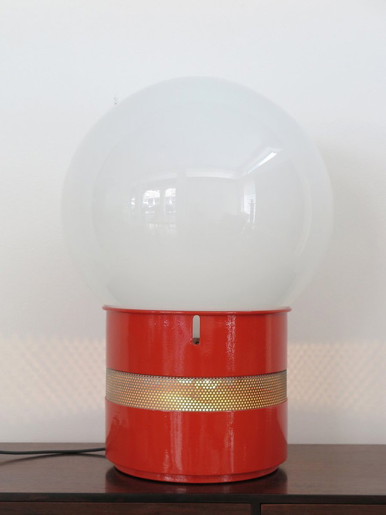 Mezzo Oracle Table lamp by Gae Aulenti for Artemide, Italy, 1969, Red (photo 4 of 14)