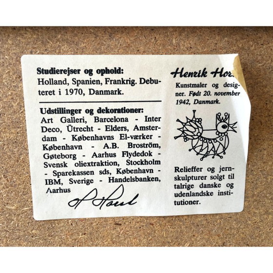 Image 1 of Henrik Horst Jaren 70 Brutalistische Metalen Wandsculptuur