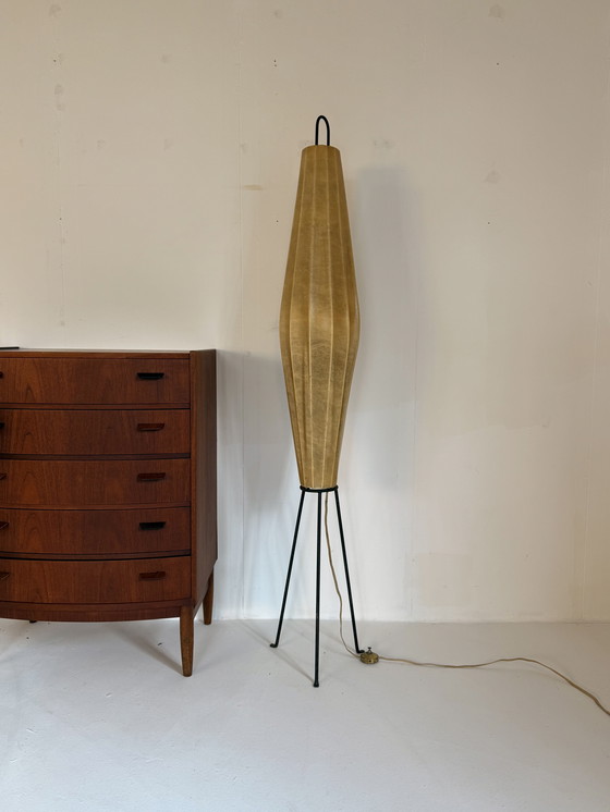 Image 1 of Vintage cocoon floor lamp 'Lugano', H. Klingele, Artimeta '60
