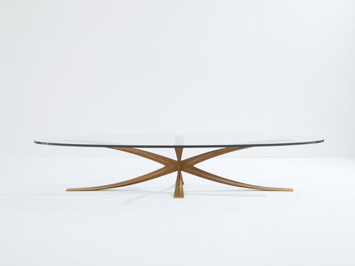 Michel Mangematin Grande table basse en bronze 1962