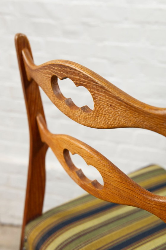 Image 1 of 4x oak and wool dining room chairs by Henning Kjaernulf, 1960's