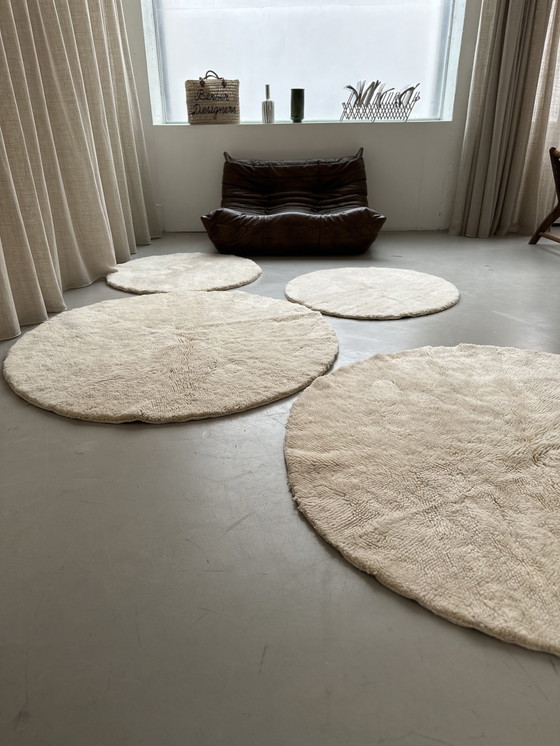 Image 1 of Round unique Béni ouarain rug 100% handmade 