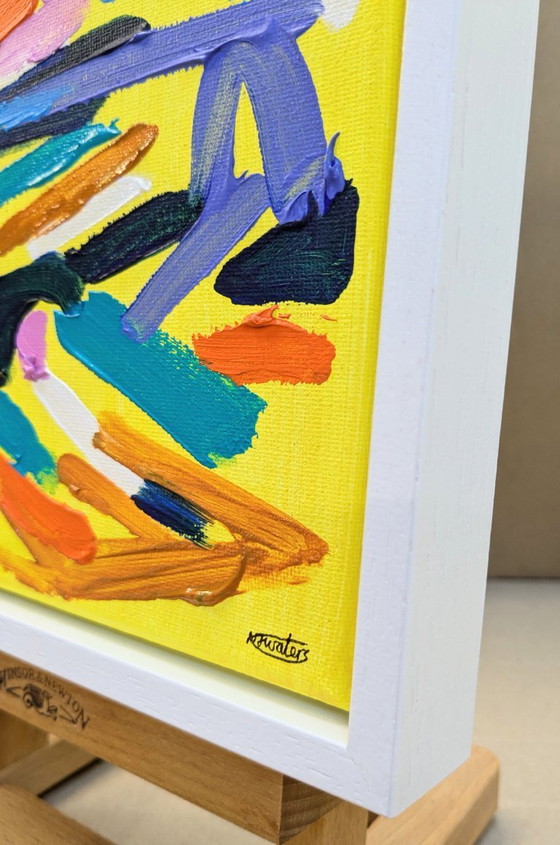 Image 1 of ST IVES PORTHMEOR BEACH 2 ORIGINAL PAINTING SEASCAPE CANVAS FRAMED NIGEL WATERS