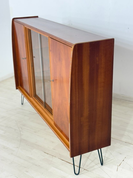 Image 1 of Mid-Century Highboard / Vintage Sideboard / Display Cabinet / Living Room Cabinet – 1960s