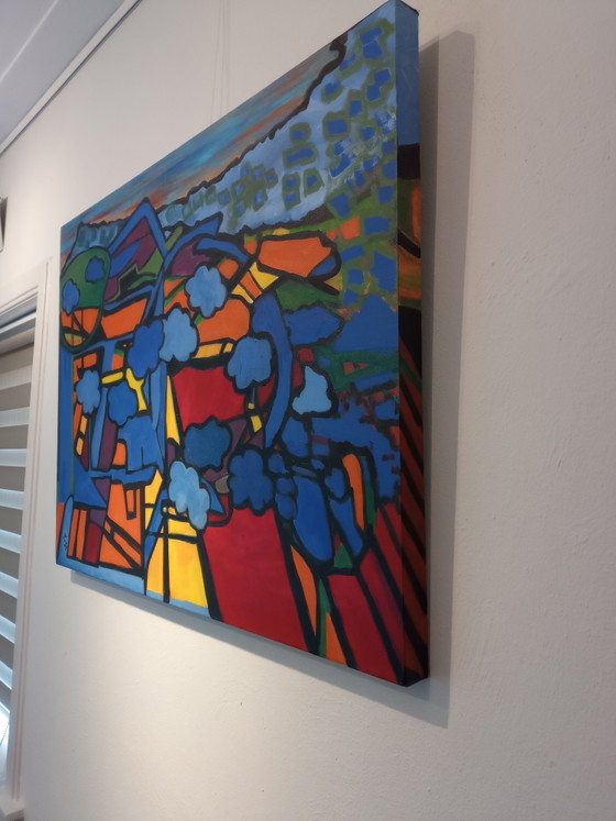 Image 1 of T. van Steenbergen "Paesaggio olandese" 70 x 90 cm