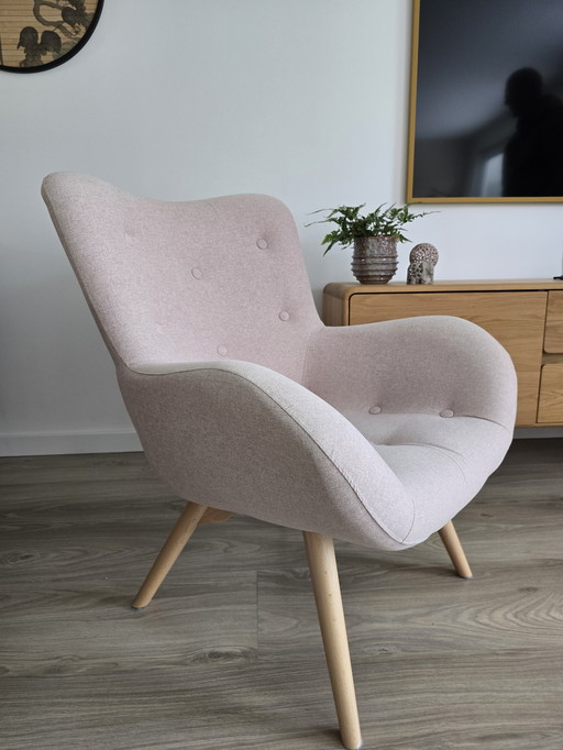 Armchair Rose/White Melange