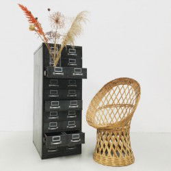 Vintage rotan en bamboe 'Emmanuelle' stoel