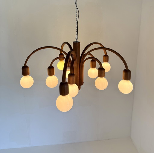 Vintage teak pendant lamp, Domus '70