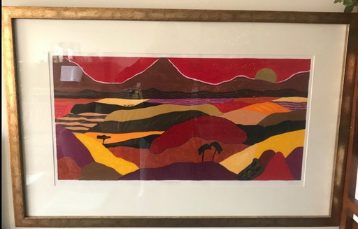 Sérigraphie Ronald Boonacker / Tanzanie II / Epreuve d'Artiste