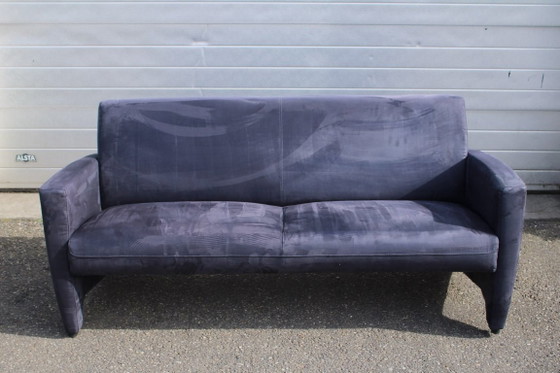 Set of 2 Montel Sofas, Dark Blue Suede – 3-5 seaters, Other (photo 7 of 7)