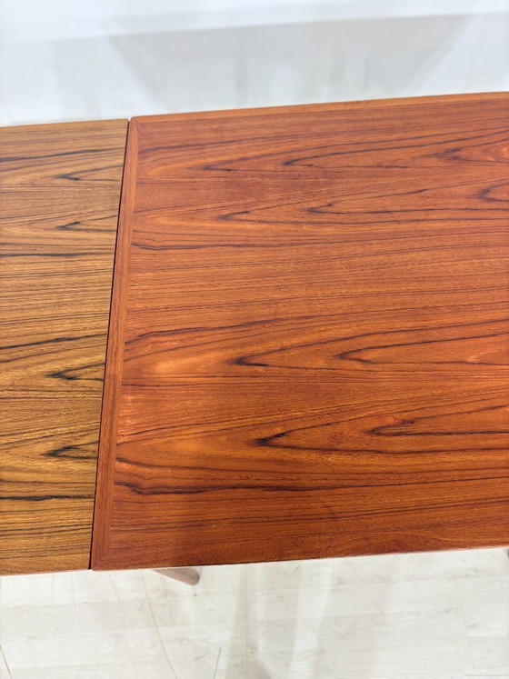 Image 1 of Deense teakhouten eettafel / Teakhouten eettafel uit de jaren 60 / Eettafel in mid-century stijl / Vintage teakhouten eettafel
