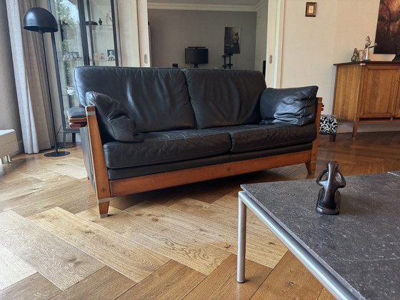 Authentisches Design Schuitema 2 Sitzer Ledersofa - Unbeschädigt - – 2 Sitzer Sofas, Wood, Leather (photo 2 of 18)