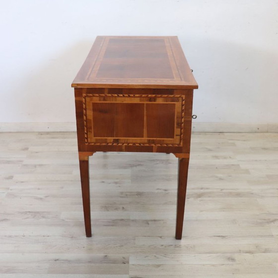 Image 1 of Antique Desk in Walnut inlaid, Italy Late 19th Century