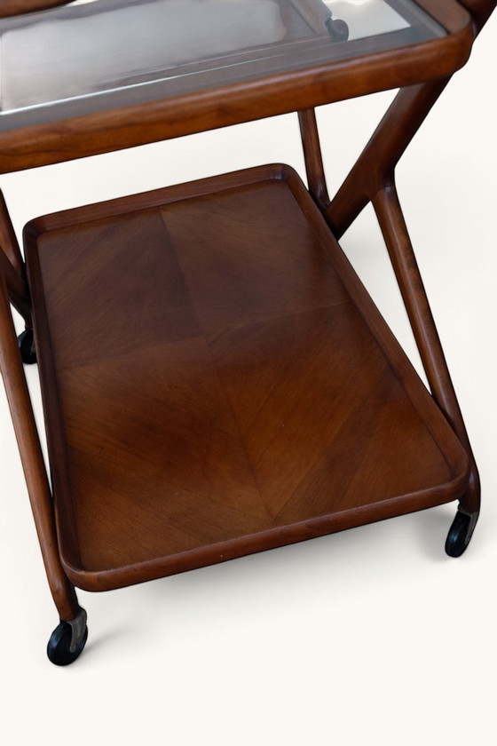 Carrello/carrello bar di Cesare Lacca per Cassina, anni '50 – Carrelli bar, Glass, Wood (photo 3 of 14)
