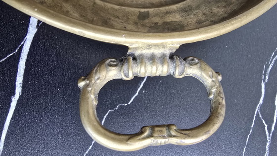 Vintage Solid Brass Studio Bowl – Signed Artisan Piece (1950s–1970s) (photo 14 of 15)