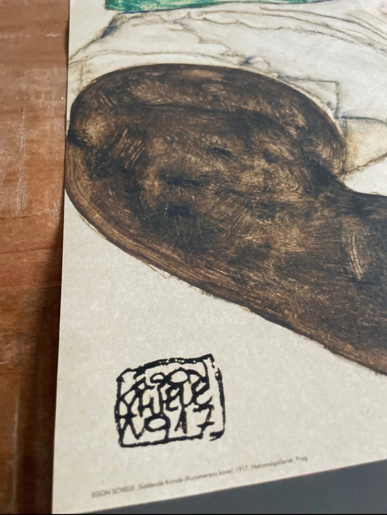 Image 1 of Egon Schiele  (1890-1918), Siddende Kvinde ( Kunstnerens Kone), 1971, Nationalgalleriet, Prag, Vienna 1900- Art And Desig Egon .