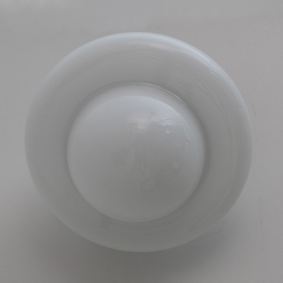 Image 1 of Pareja de apliques italianos de madera y cristal opalino de mediados de siglo, años 60