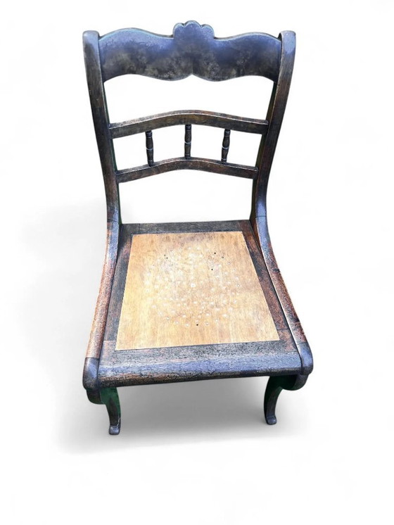 Image 1 of Biedermeier oder Gründerzeit Stühle. Original von Cawit mit Fischprägung auf der Unterseite.