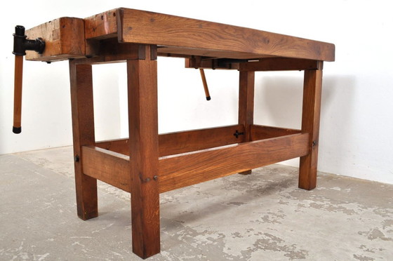 Image 1 of Vintage beech and oak workbench Nooitgedagt
