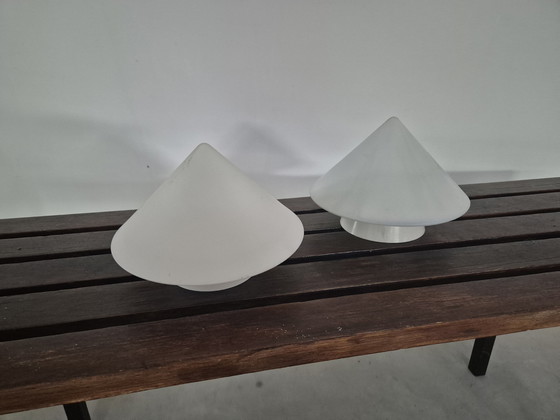 Image 1 of 2 vintage kegelvoeminge plafonierres