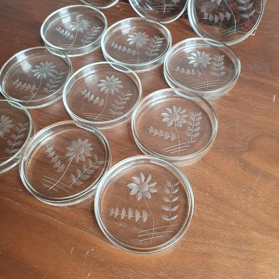 Image 1 of Vetrini vintage kristallen onderzetters