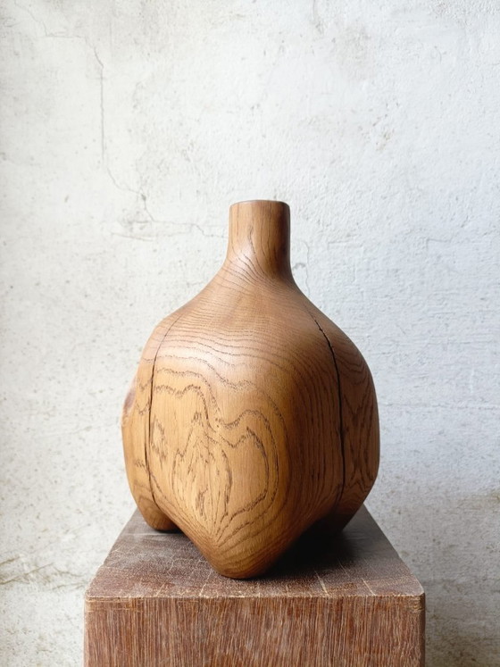 Vase / Sculpture in Solid Carved Oak – retroDom, Wood (photo 10 of 11)