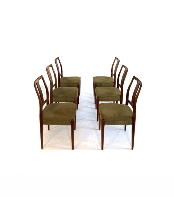 Image 1 of 6x vintage Deense eetkamerstoel, Burchardt-Nielsen ‘70