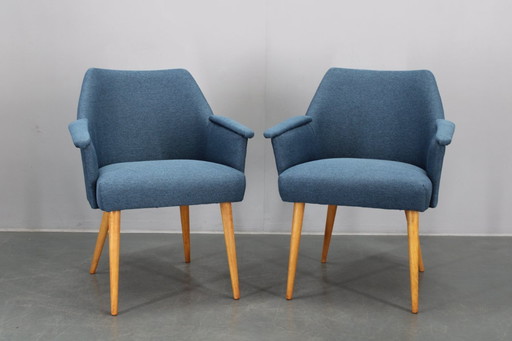 1960s Paire de fauteuils remis à neuf Mid Century, Tchécoslovaquie