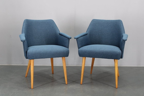 Image 1 of 1960s Paire de fauteuils remis à neuf Mid Century, Tchécoslovaquie
