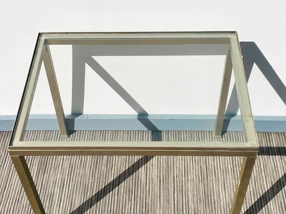 Image 1 of Table basse acier brossé. Vintage 70s