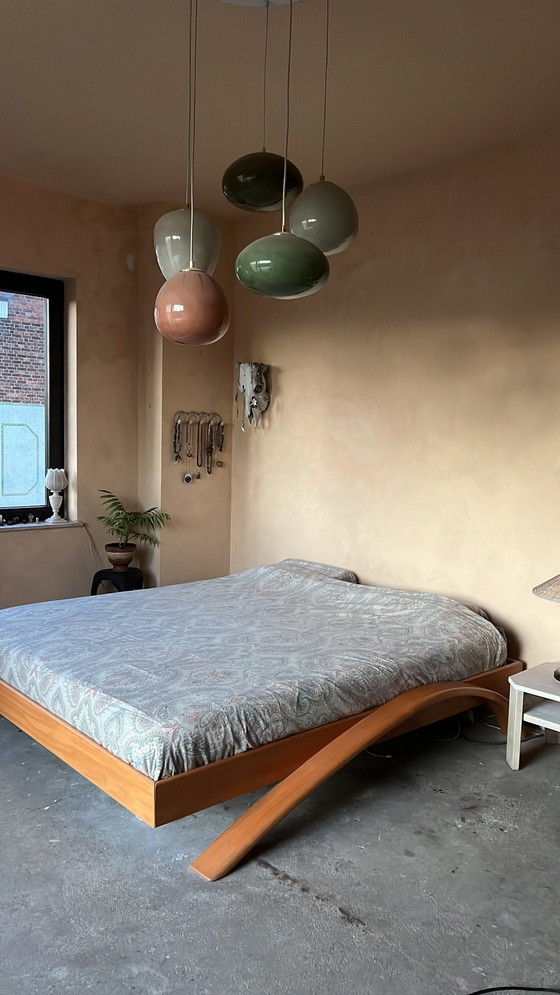 Image 1 of Design bed 180x200 mattress solid wood