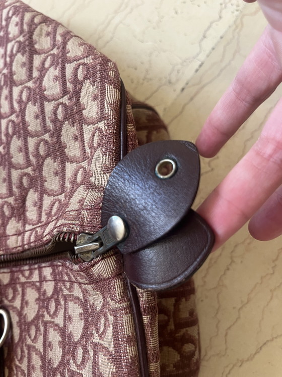 Vintage Christian Dior "Bagages" Boston Bag - Oblique Bordeaux Canvas (1970s) – Top handle bags, Calfskin (photo 8 of 14)