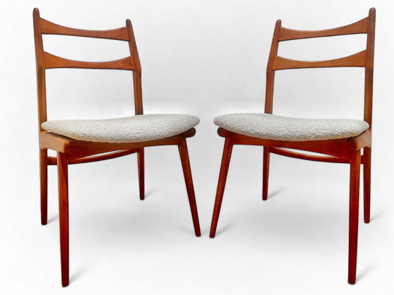 Image 1 of 4 sedie da pranzo vintage in teak Habeo Boomerang