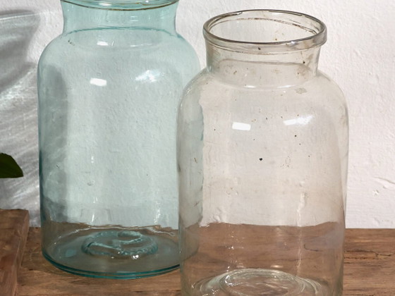 Antike Glasgefäße (ca. 1920). 2er-Set #59 – Gläser & Karaffe (photo 2 of 10)