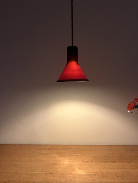 Image 1 of vintage Holmegaard P&T pendentif ensemble de 2 - Michael Bang - Lampe design danoise